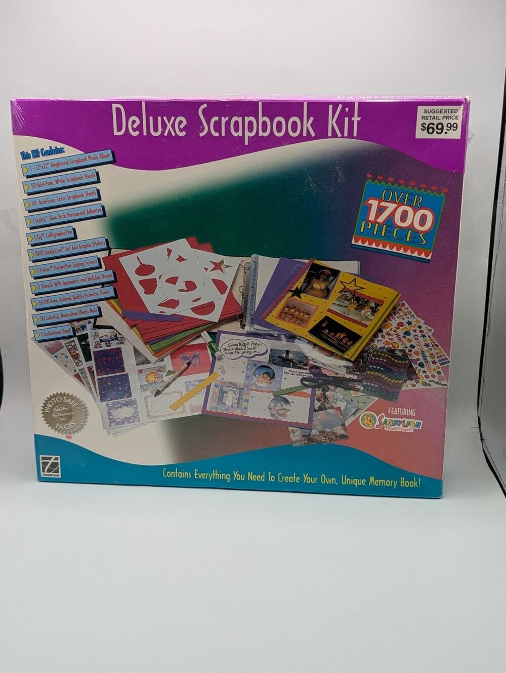 Vintage 1997 Thompson 1700pc Scrapbook Kit Photo Album Memory Book New/Sealed